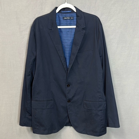 Men’s Nautica Navy 2 Button Blazer Size XL Excellent Preowned Condition - Picture 2 of 8